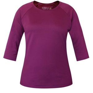 Shredly 3/4 Raglan Mesh MTB Shirt- large, magenta